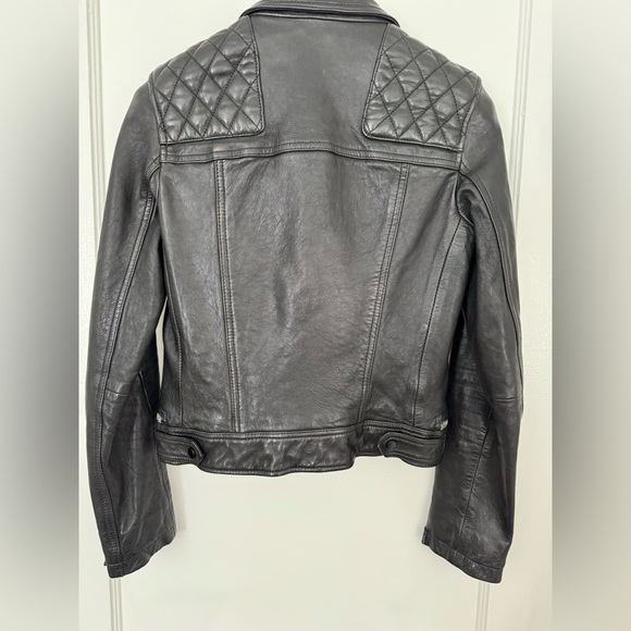 All Saints Leather Biker Jacket - Picture 3 of 5